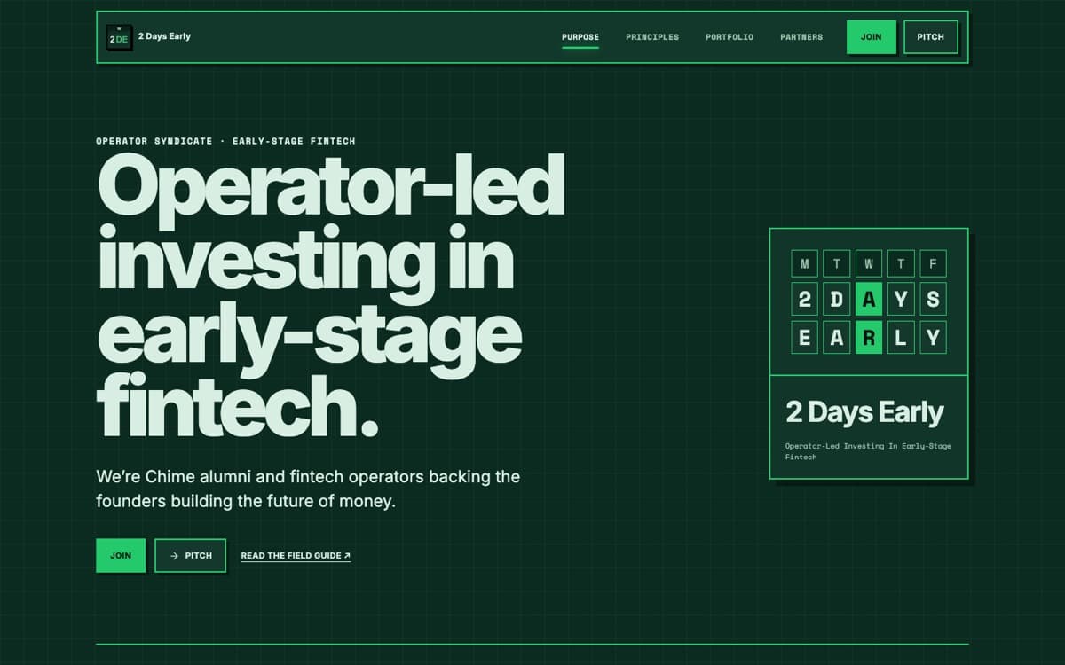 2 Days Early website